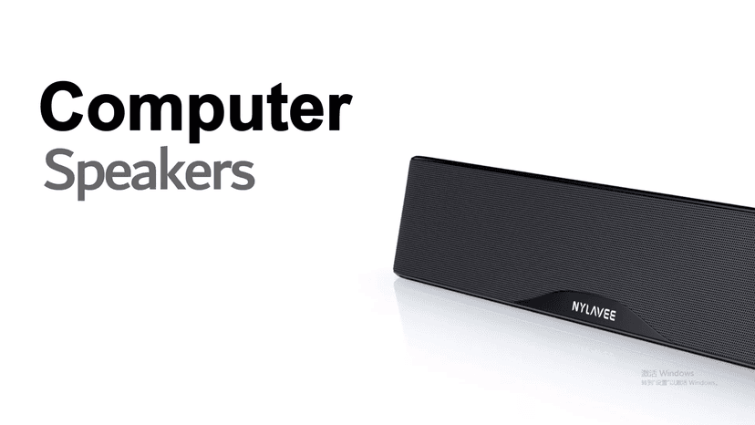Computer Speakers, HiFi Sound Quality Computer Sound Bar, USB Powered PC Speakers, Bluetooth 5.0 and 3.5mm Aux-in Computer Speakers for Desktop, Laptops, PCs, Phones, Tablets, Xbox, Gaming Speakers