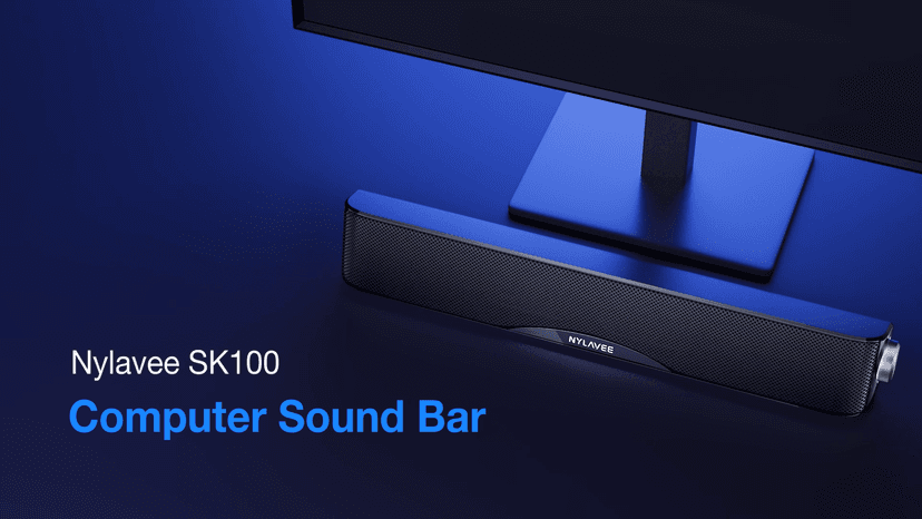 Computer Speakers, HiFi Sound Quality Computer Sound Bar, USB Powered PC Speakers, Bluetooth 5.0 and 3.5mm Aux-in Computer Speakers for Desktop, Laptops, PCs, Phones, Tablets, Xbox, Gaming Speakers