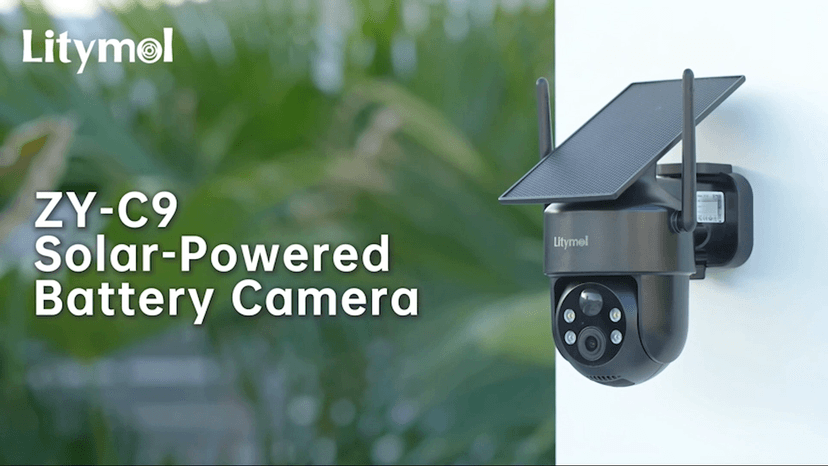Solar Security Cameras Wireless Outdoor, 2K 360° View Cameras for Home Security, Color Night Vision, AI & PIR Motion Detection, 2-Way Audio, Spotlight Siren Alarm, IP65, SD/Cloud Storage