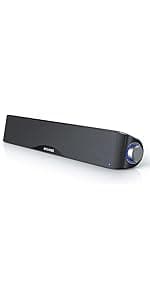 Computer Speakers, HiFi Sound Quality Computer Sound Bar, USB Powered PC Speakers, Bluetooth 5.0 and 3.5mm Aux-in Computer Speakers for Desktop, Laptops, PCs, Phones, Tablets, Xbox, Gaming Speakers