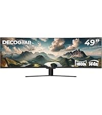 Deco Gear 40 Curved Ultrawide Nano IPS Monitor, 5120x2160 5K2K, 21:9, HDR10, AdaptiveSync, 100% sRGB, HDMI 2.0, DP, USB-C