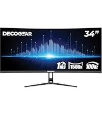 Deco Gear 40 Curved Ultrawide Nano IPS Monitor, 5120x2160 5K2K, 21:9, HDR10, AdaptiveSync, 100% sRGB, HDMI 2.0, DP, USB-C