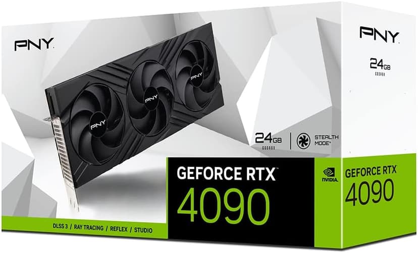 PNY GeForce RTX™ 4090 24GB Verto™ Triple Fan Graphics Card DLSS 3 (384-bit PCIe 4.0, GDDR6X, Supports 4k, Anti-Sag Bracket, HDMI/DisplayPort)