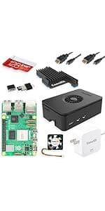 CanaKit Raspberry Pi 5 Starter Kit PRO - Turbine Black (128GB Edition) (8GB RAM)