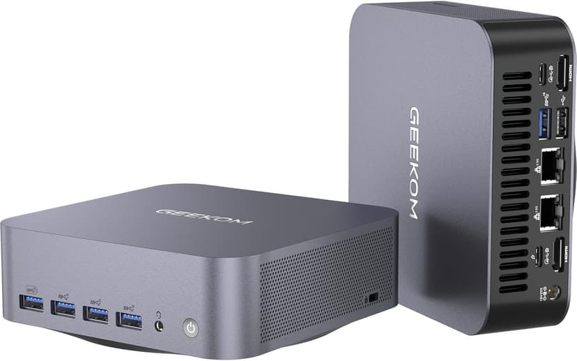 GEEKOM GT1 Mega AI Mini PC, with Intel 14th Gen Ultra 9 185H (Up to 5.1 GHz), 32GB DDR5 2TB M.2 NVMe SSD, Mini Desktop Computers Windows 11 Pro, 2.5G Dual LAN/WiFi 7/BT 5.4/USB4.0/8K/3 Years Warranty