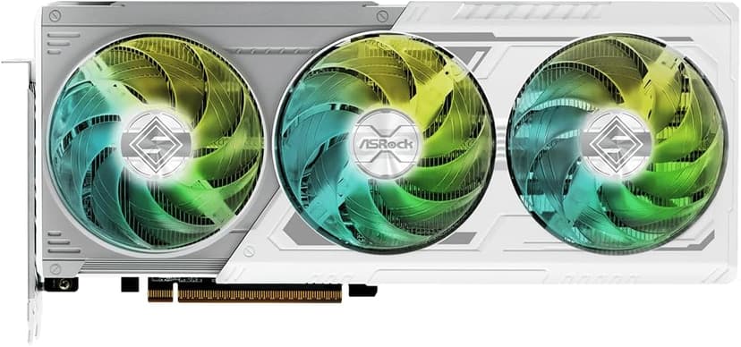 ASRock AMD Radeon RX 9070 XT Steel Legend 16GB White GPU 20Gbps GDDR6 256Bit (3rd Gen RT 2nd Gen AI Accelerators) PCIe5.0 800W 2x8-pin Triple Fan DP2.1a HDMI2.1b Graphics Card 2.9 Slot