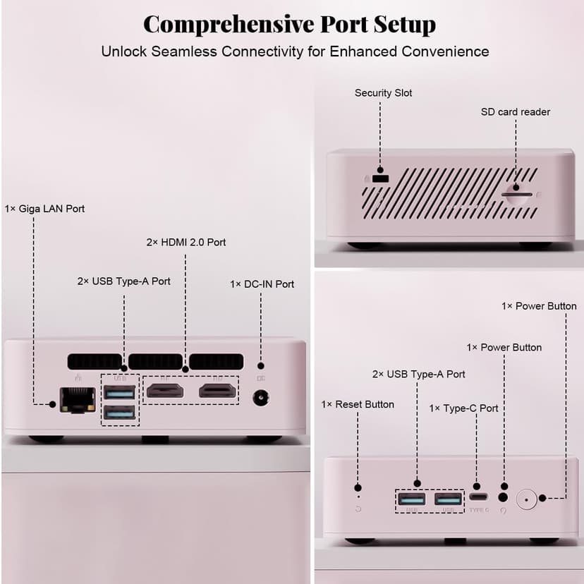 NIMO Mini-PC, 16GB RAM 1TB M.2 SSD Intel 12th Gen N100(Beat i3-1115G4) 4 Cores Desktop Mini PC, Support Upgrade Desktop PC Windows 11 Triple 4K HDMI USB3.2 BT5.2 WiFi 6 Students-Business Home Office