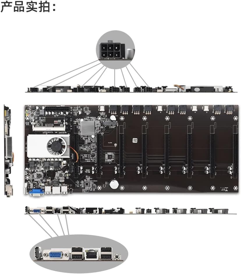 2000W 2400W 2600W 180V-260V ATX ETH Bitcoin Mining Motherboard Power Supply with BTC-S37 D37 T37 for BTC Mining Bitcoin Miner(BTC-S37)