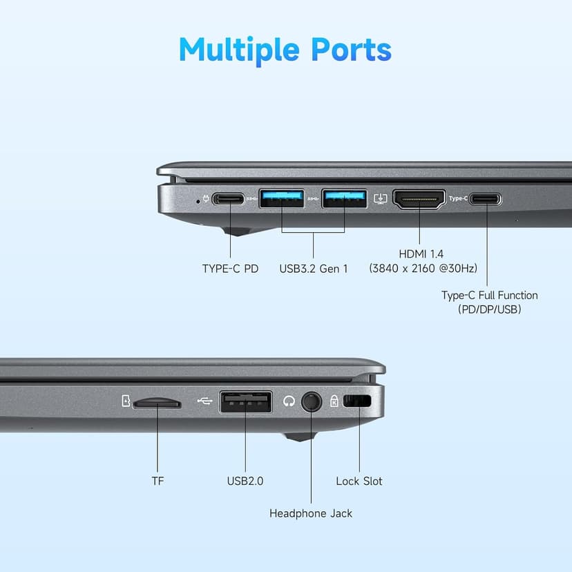 15.6 Inch Student Business Laptop Computer, 16GB RAM 512GB ROM, Intel N100 (Beat i5-7200U, Up to 3.4GHz), Windows 11 Pro with FHD IPS Display, WiFi 5, BT5, Type-C, HDMI, USB 3.2