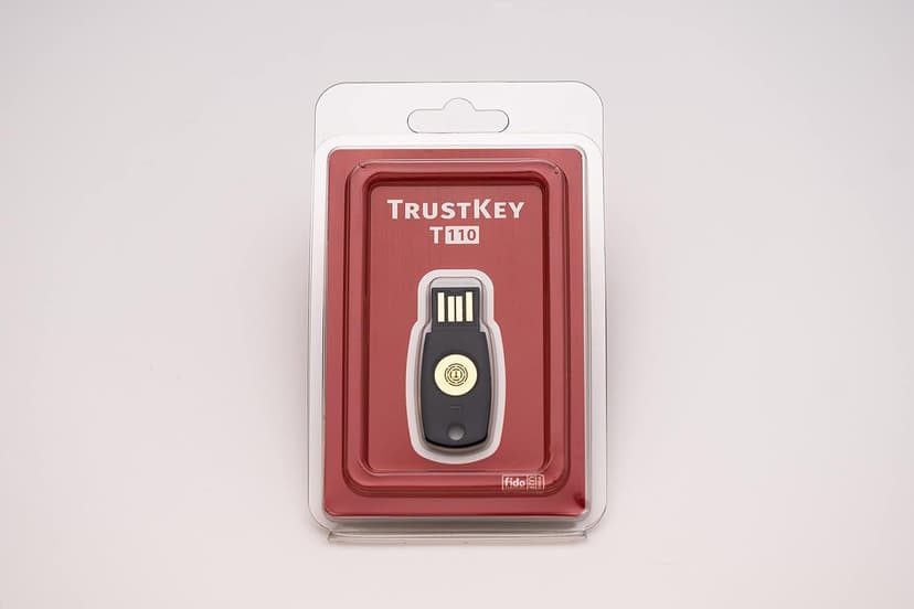 FIDO2 U2F Security Key Passkey Two-Factor Authentication (2FA) USB Key PIN+Touch (Non-Biometric) USB-A Type TrustKey T110