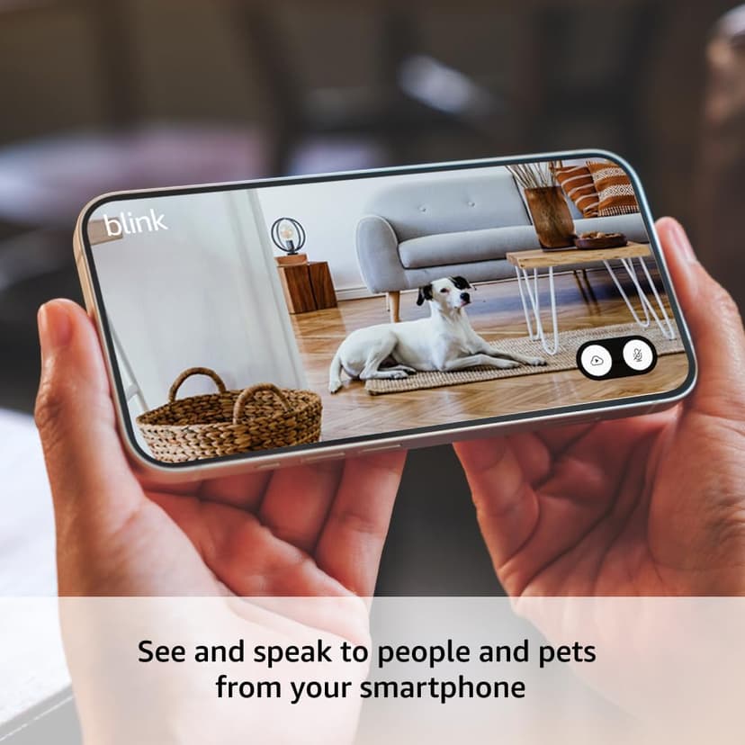 Blink Mini 2 (newest model) — Home Security & Pet Camera with HD video, color night view, motion detection, two-way audio, and built-in spotlight — 1 camera (White)