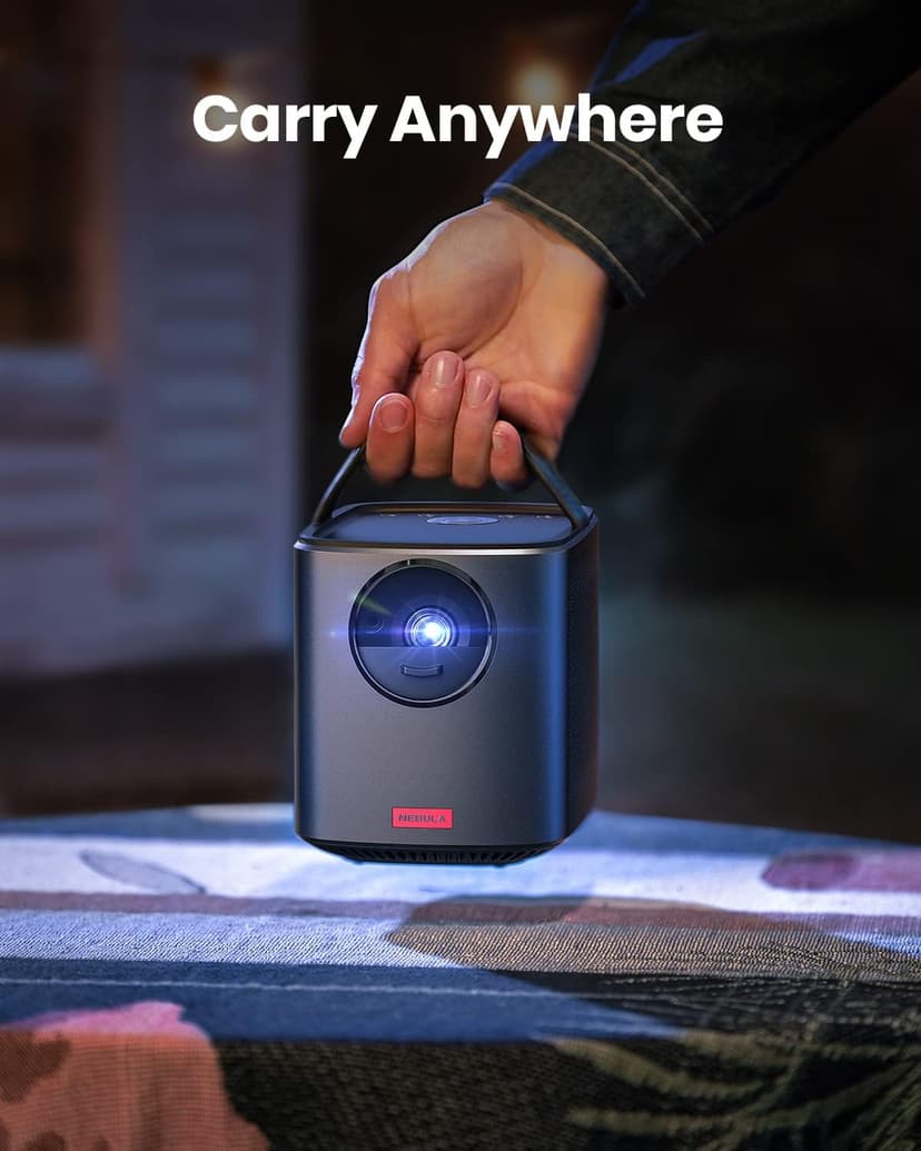 NEBULA by Anker Mars II Pro 500 ANSI Lumen Portable Projector, Native 720P, 40-100 Inch Image TV Projector, Movie Projector with WiFi and Bluetooth, 3Hr Video Playtime, Watch Anywhere