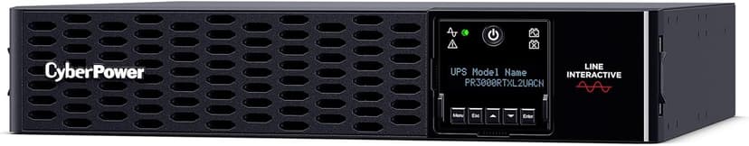 CyberPower PR3000RTXL2UACN Smart App Sinewave UPS System, 3000VA/3000W, 9 Outlets, 2U Rack/Tower, RMCARD205 Pre-Installed, EBM Option, Built-in Cloud