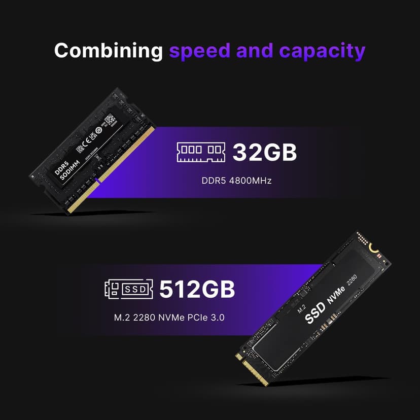 P2 Mini PC with Thunderbolt 4, Intel i7 Desktop Computers 12700H (14 Cores/20 Threads, up to 4.7GHz) 32GB DDR5 RAM, 512GB NVMe SSD, Triple Display, WiFi 6E, BT 5.2 for Home & Office