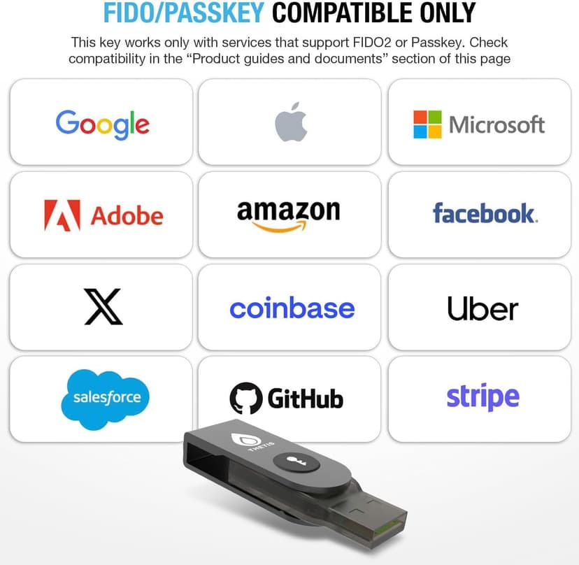 Thetis Pro-A FIDO2 Security Key Passkey Device with USB A & NFC, TOTP/HOTP Authenticator APP, FIDO 2.0 Two Factor Authentication 2FA MFA, Works with Windows/macOS/Linux/Gmail/Facebook/Dropbox/GitHub