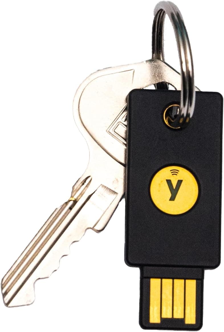 Yubico - Security Key NFC - Basic Compatibility - Multi-factor authentication (MFA) Security Key, Connect via USB-A or NFC, FIDO Certified