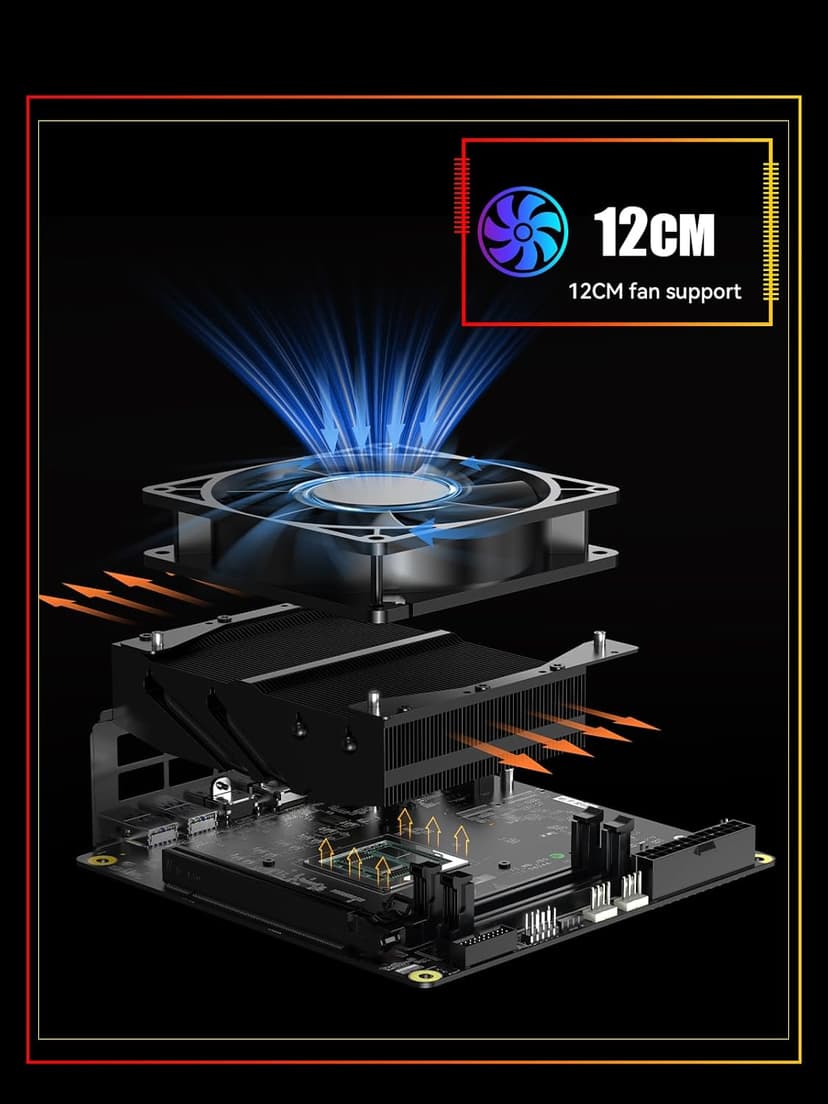 MINISFORUM BD790I X3D Mini ITX Motherboard, Integrated AMD Ryzen 9 7945HX3D, up to 5.4 GHz, 16C/32T, 144MB Cache,PCIe 5.0 x16 Slot,2 x PCIe 5.0 M.2 Slots, DDR5, HDMI/DP/USB-C, WiFi 6E/BT 5.3