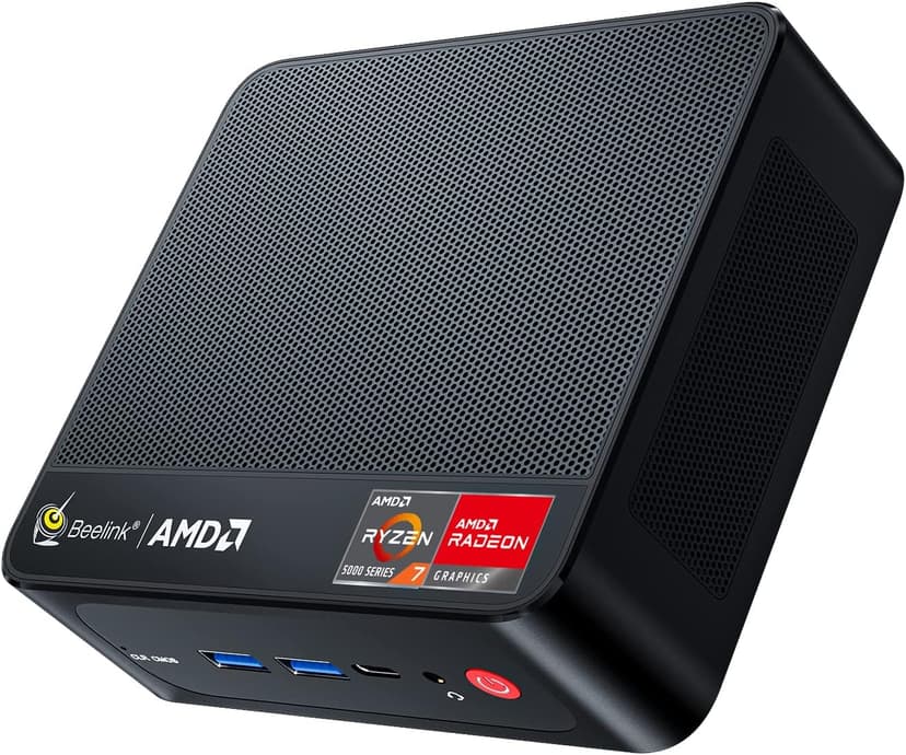 Beelink SER5 PRO Mini PC,AMD Ryzen 7 5825U(8C/16T,up to 4.5 GHz),Mini Computer 16GB DDR4 RAM 500GB M.2 SSD Graphics 8 core 2000 MHz Wifi6/BT5.2/HDMI+DP+Type-C,Support Triple-Screen Display