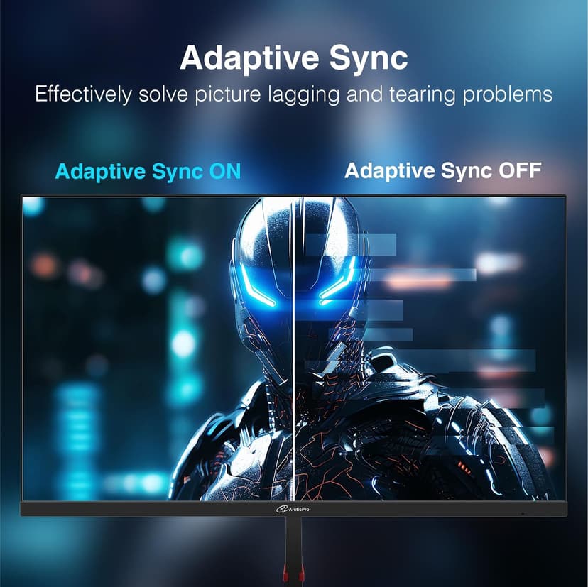 24inch Computer Monitor, FHD 1080p, 144Hz Office and Gaming Monitor, IPS, Adaptive Sync, 110% sRGB, 1ms, 3-Sided Frameless, Ultra Slim, VESA Mountable, Anti-Blue Light Design, HDMI, DP