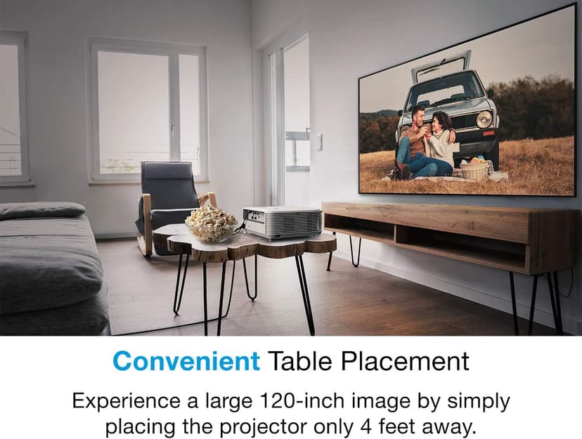 Optoma GT780 Short Throw Projector for Gaming & Movies | HD Ready 720p + 1080p Support | Bright 3800 Lumens for Lights-on Viewing | 3D-Compatible | Speaker Built In