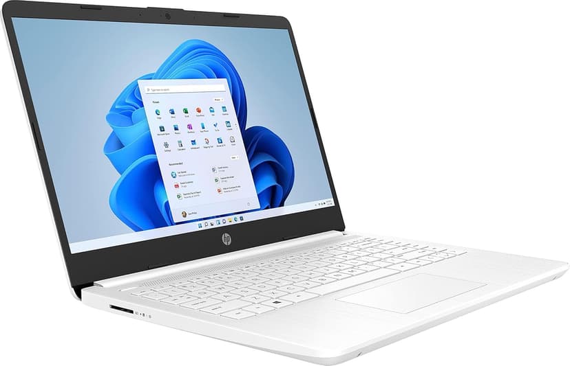 HP 14" Ultra Light Laptop for Student & Home (Intel Quad-Core N4120, 4GB RAM, 128GB (64GB + 64GB SD), 1-Year Office 365) 11-Hr Long Battery Life, IST HUB, Webcam, Win 11 Home in S Mode, Snow White