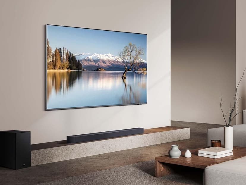 SAMSUNG Q-Series Soundbar HW Q600F 3.1.2 ch Subwoofer (2025 Model) SpaceFit Sound Pro, Q-Symphony, Adaptive Sound