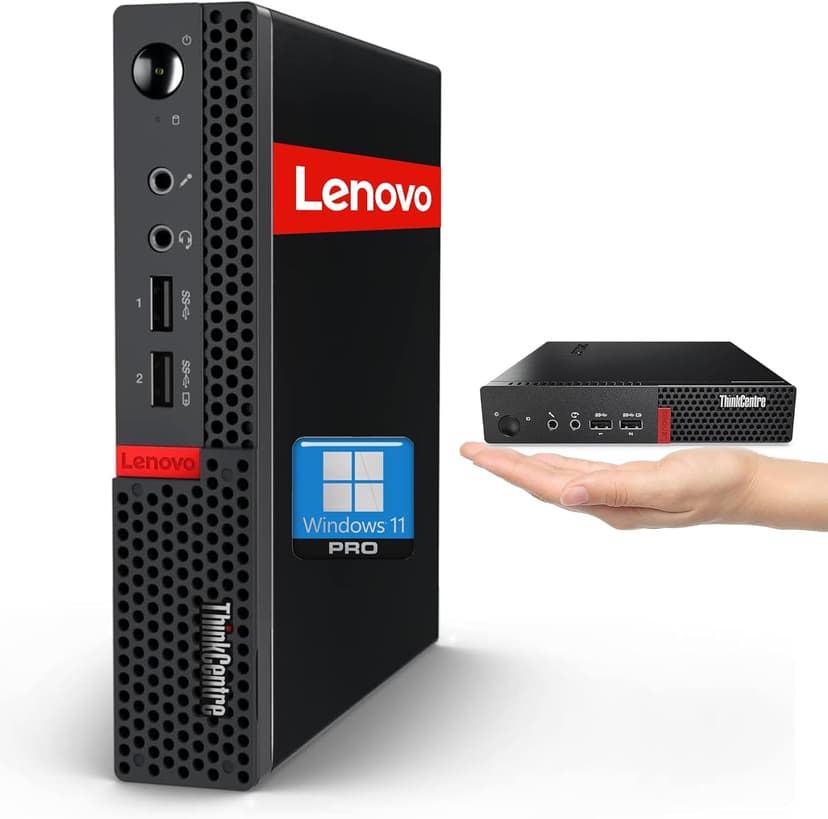 Lenovo ThinkCentre Mini Desktop Computer| AMD Dual-Core Processor| Dual-Display Support| Wi-Fi, Bluetooth, USB, RJ-45| Windows 11 Pro| for All-Around Use (Dpi Only, 16GB RAM | 256GB SSD)