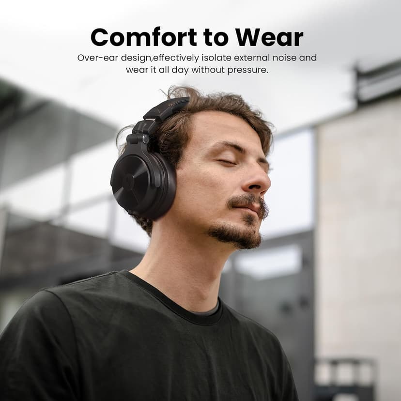 OneOdio Studio Max 1 Wireless Over-Ear DJ Headphones, 120H Playtime, Hi-Res/LDAC Audio, 20MS Low Latency, Dongle/Bluetooth/6.35mm/3.5mm Connection for Monitor Guitar Keyboard Podcast Recording