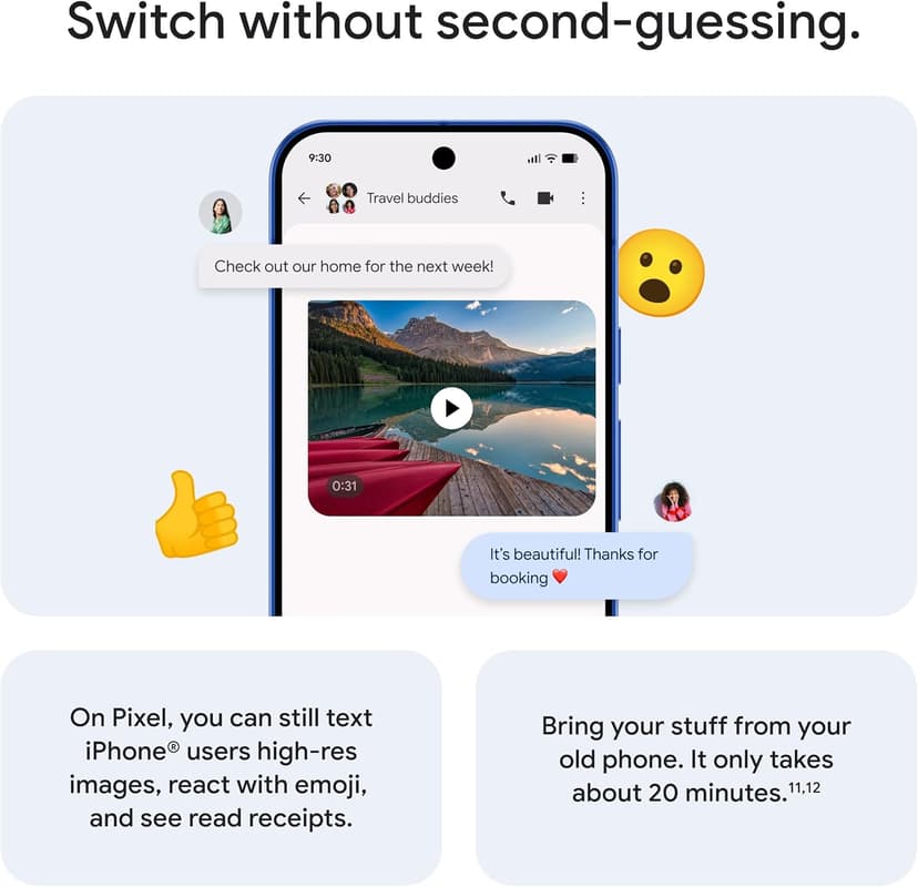 Google Pixel 10 - Unlocked Android Smartphone with Gemini, Your AI Assistant - Advanced Triple Rear Camera, Fast-Charging 24+ Hour Battery, and 6.3" Actua Display - Obsidian - 128 GB