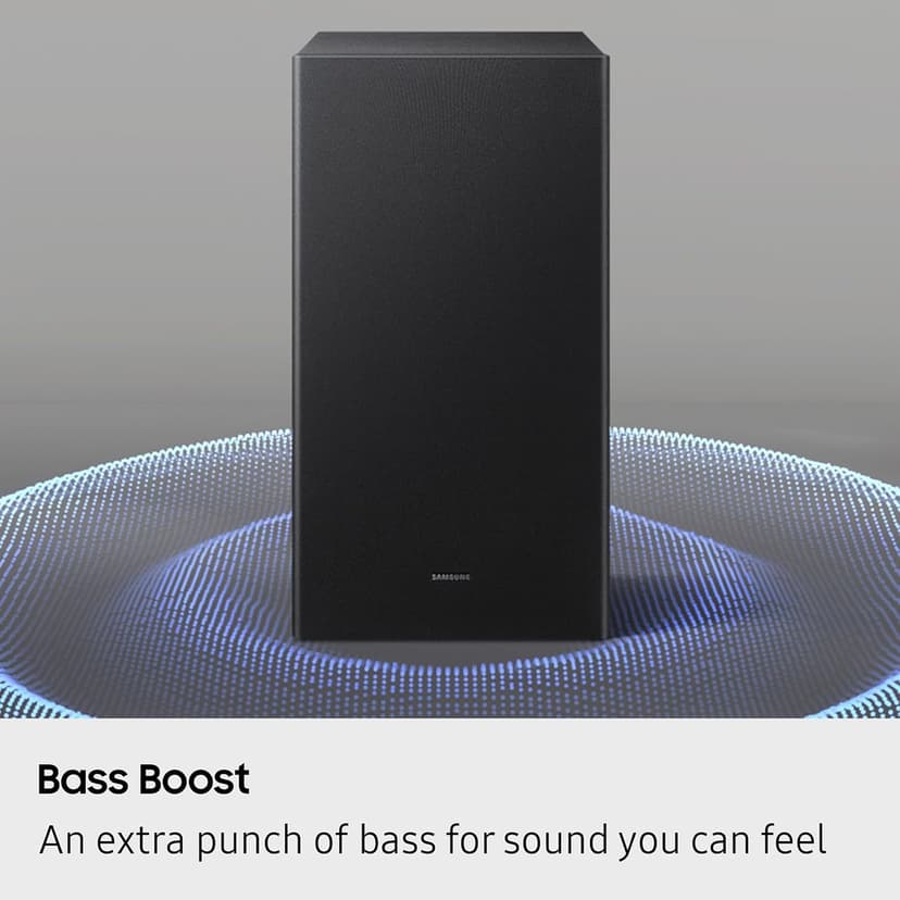 SAMSUNG B-Series Soundbar HW-B550F 2.1 ch DTS Virtual:X Soundbar with Subwoofer (2025 Model) Voice Enhance Mode, Bass Boost, Adaptive Sound