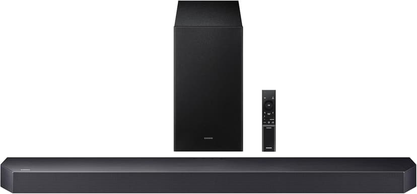 SAMSUNG Q-Series Soundbar HW Q600F 3.1.2 ch Subwoofer (2025 Model) SpaceFit Sound Pro, Q-Symphony, Adaptive Sound