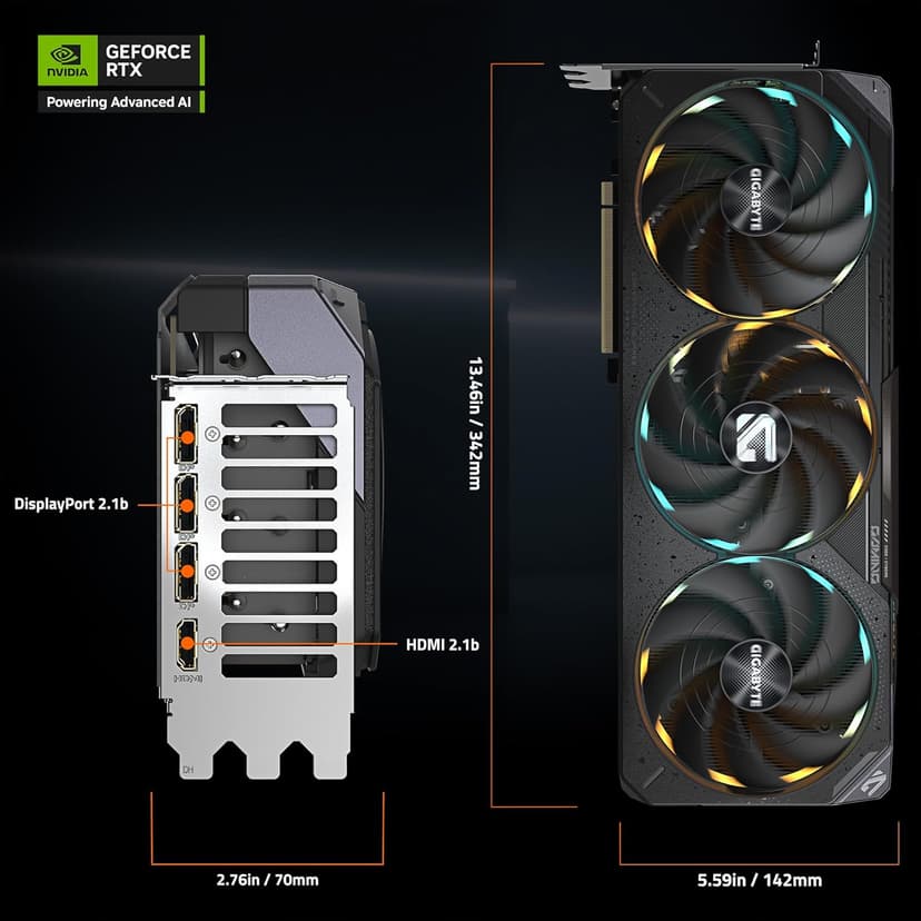 GIGABYTE GeForce RTX 5080 Gaming OC 16G Graphics Card, WINDFORCE Cooling System, 16GB 256-bit GDDR7, GV-N5080GAMING OC-16GD Video Card