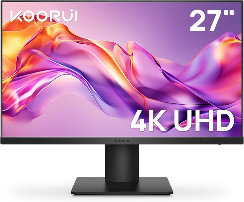 KOORUI 27 Inch 4K UHD(3840 * 2160) Monitor IPS Ultra-Thin Computer Monitor with 95% DCI-P3, Freesync & G-sync, Displayport&HDMI, Audio Out, VESA Mountable, Tilt