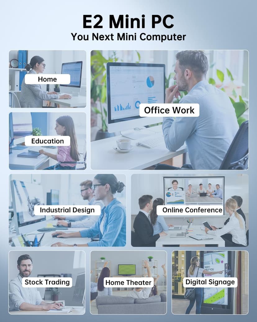 KAMRUI Essenx E2 Mini PC, 16GB RAM 1TB SSD Mini Computers,12th Alder Lake N97 (Beat N150, up to 3.6GHz) Micro PC, HDMI+DP1.4 Dual 4K UHD Small PC,Gigabit Ethernet,WiFi,BT,Home/Office Mini Desktop pc