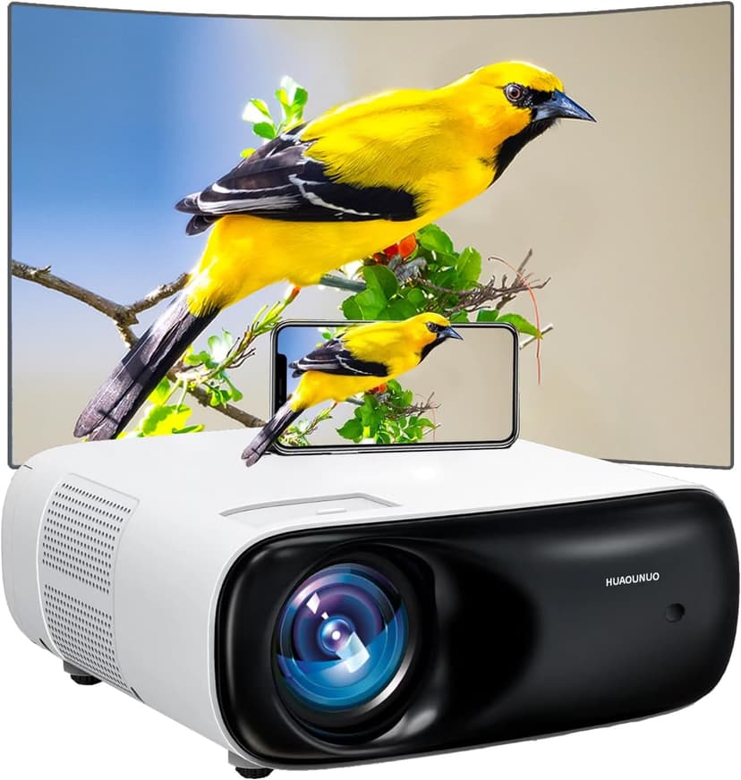 4K Projector with Wifi 6 and Bluetooth,ABoolon P6 1000 ASIN Outdoor Movie Projector with 500"Display,6D Keystone Correction,50%Zoom,PPT,Native 1080P Projector 4K Compatible TV Stick,iOS,Android,Win