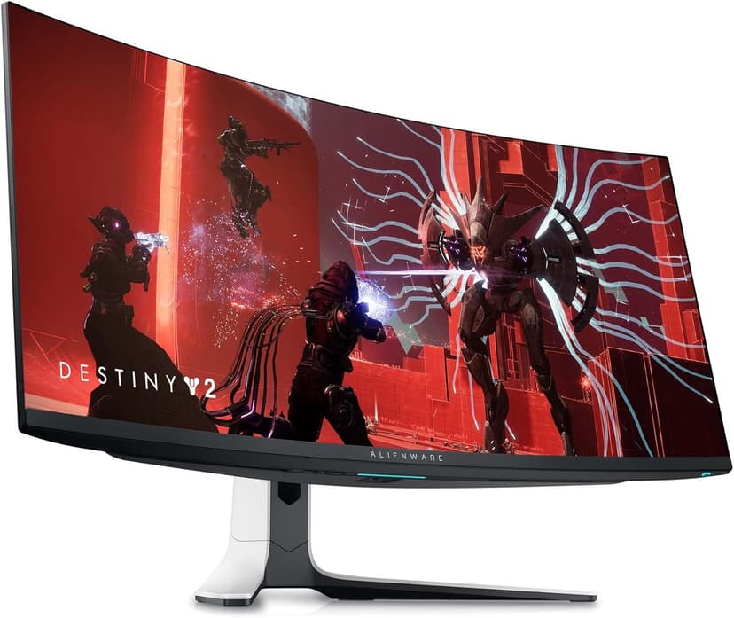 Alienware AW3423DW 34.18-inch Quantom Dot-OLED Curved Gaming Monitor, 3440x1440 Pixels at 175Hz, Lunar Light (Renewed)