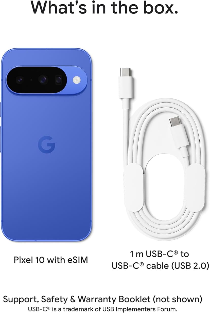 Google Pixel 10 - Unlocked Android Smartphone with Gemini, Your AI Assistant - Advanced Triple Rear Camera, Fast-Charging 24+ Hour Battery, and 6.3" Actua Display - Obsidian - 128 GB