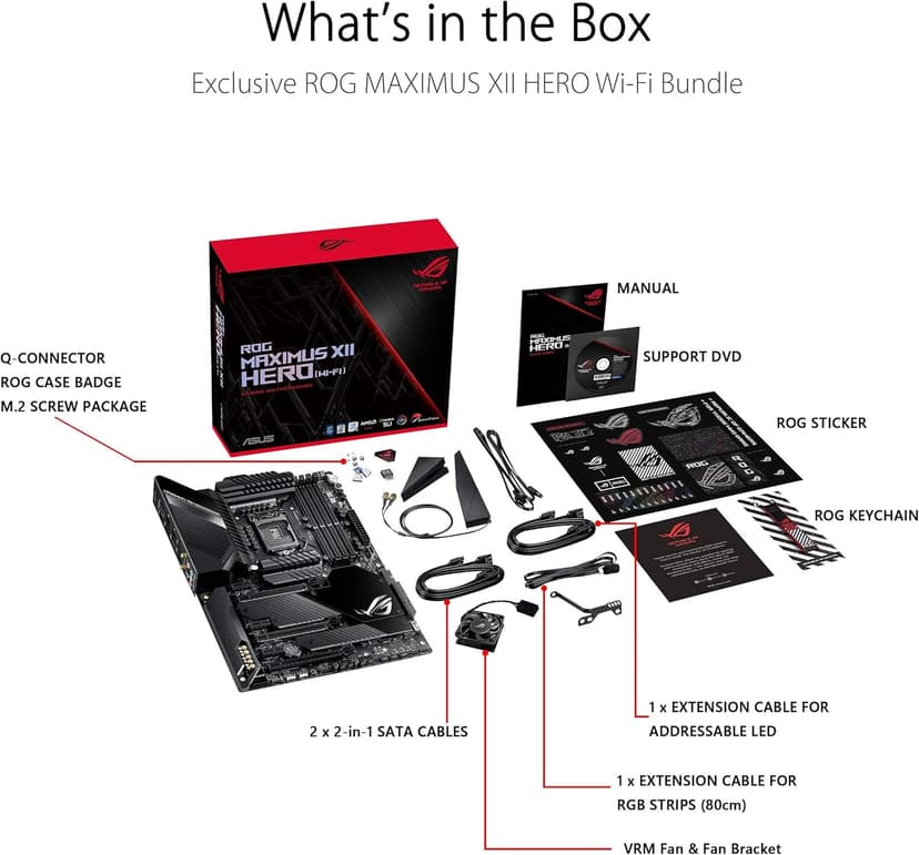 ASUS ROG Maximus XII Hero Z490 (WiFi 6) LGA 1200 (Intel 10th Gen) ATX Gaming Motherboard, 14+2 Power Stages, DDR4 4800+, 5Gbps LAN, Intel LAN