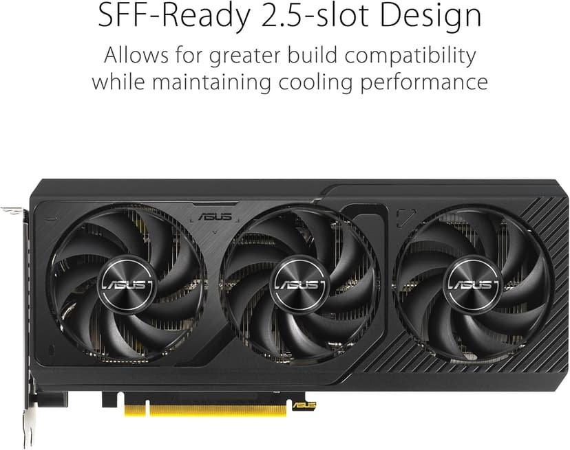 ASUS The SFF-Ready Prime GeForce RTX 4070 Super OC Edition 12GB GDDR6X Graphics Card (PCIe® 4.0, 12GB GDDR6X, DLSS 3, HDMI 2.1a, DisplayPort™ 1.4a)