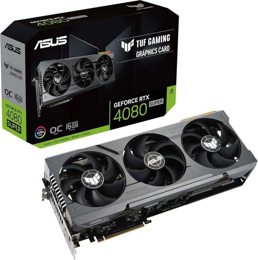 ASUS TUF Gaming NVIDIA GeForce RTX™ 4080 Super OC Edition Gaming Graphics Card (PCIe 4.0, 16GB GDDR6X, HDMI 2.1a, DisplayPort 1.4a)