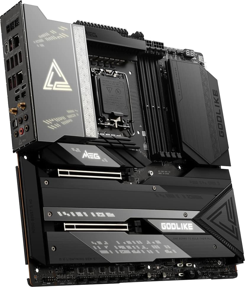 MSI MEG Z790 GODLIKE Gaming Motherboard (Supports 12th/13th/ 14th Gen Intel Processors, LGA 1700, DDR5, PCIe 5.0, M.2, 10Gbps LAN, USB 3.2 Gen2, Wi-Fi 6E, Bluetooth 5.3, Thunderbolt, E-ATX)